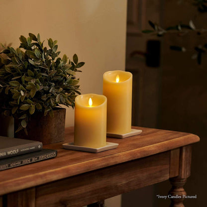 Luminara Flameless Pillar LED Battery-Operated Indoor Candle - 6.5 inches, White (Used)