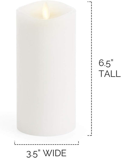 Luminara Flameless Pillar LED Battery-Operated Indoor Candle - 6.5 inches, White (Used)