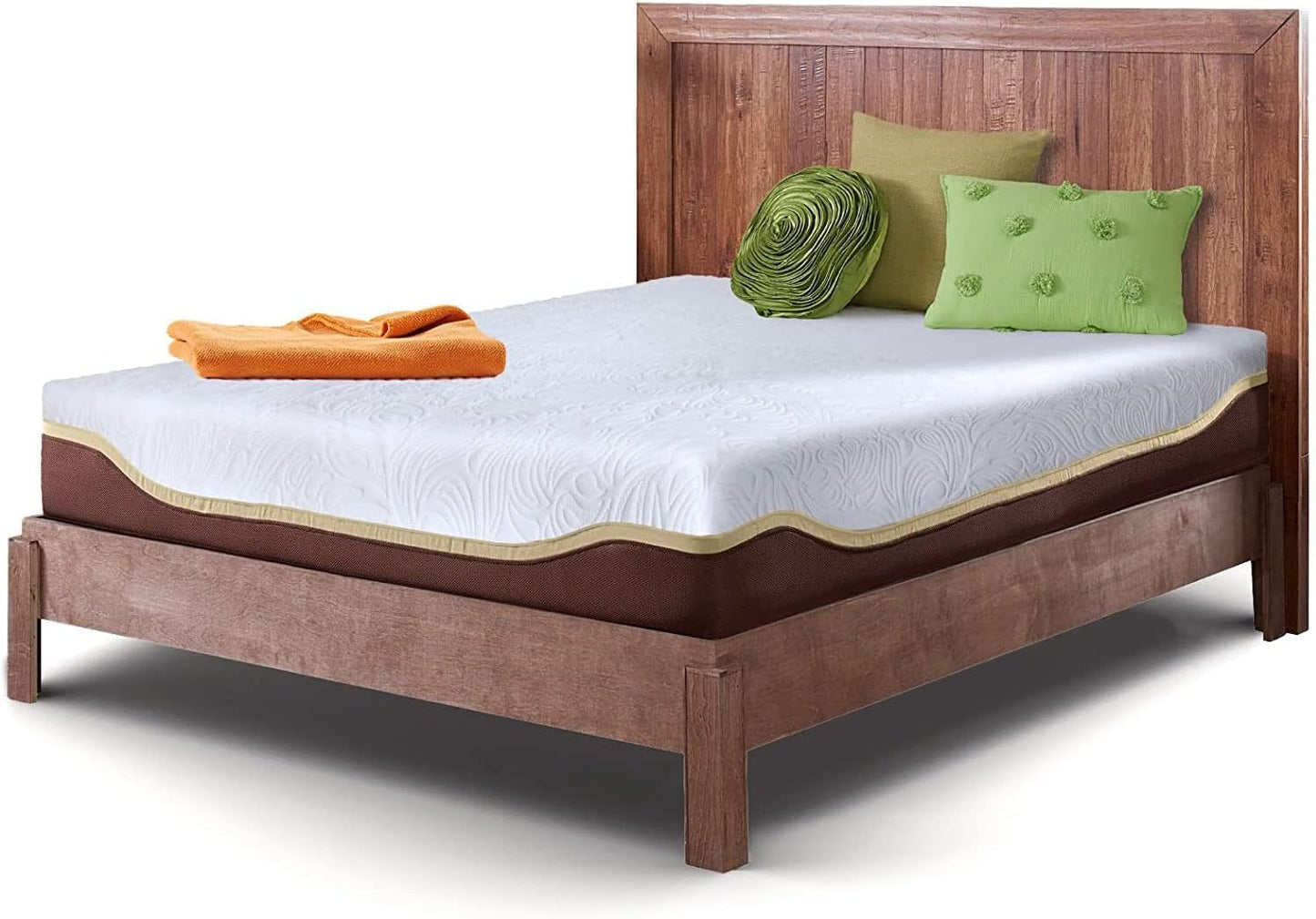 Live & Sleep Elite 10 Inch Firm Gel Memory Foam Mattress, Twin XL  - White (Like New)
