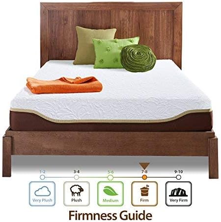 Live & Sleep Elite 10 Inch Firm Gel Memory Foam Mattress, Twin XL  - White (Like New)