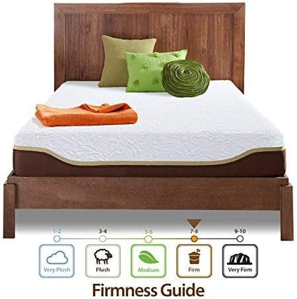 Live & Sleep Elite 10 Inch Firm Gel Memory Foam Mattress, Twin XL  - White (Like New)