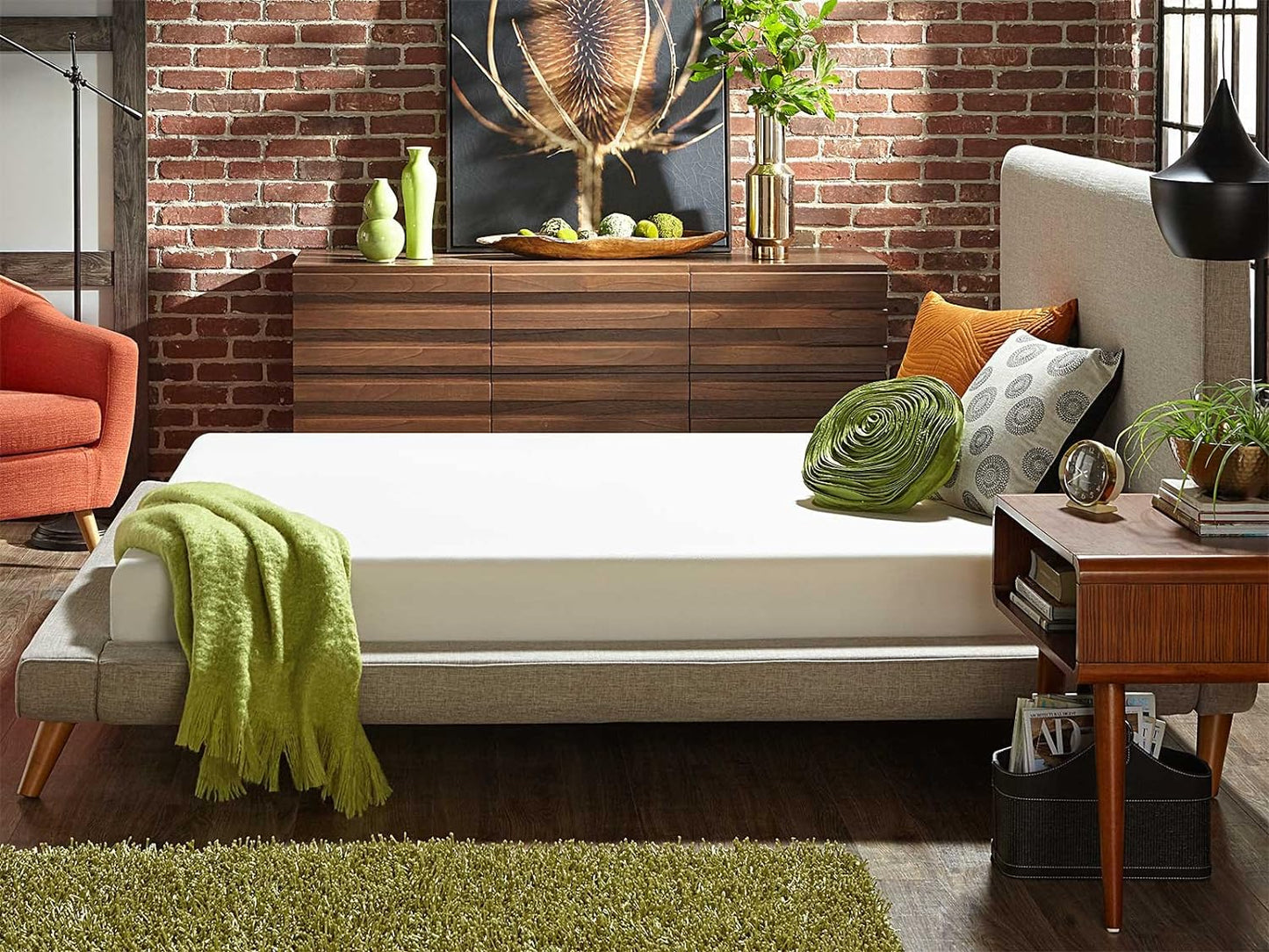 Live and Sleep Classic 8" Medium Firm Memory Foam Mattress, Twin XL - White (Like New)