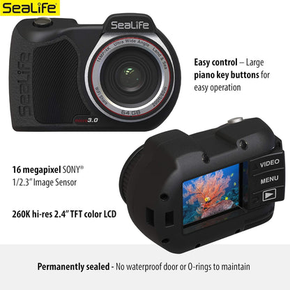 SeaLife Micro 3.0 Pro 3000 Underwater Camera & Light Set for Photography & Video (Used, No Retail Box)