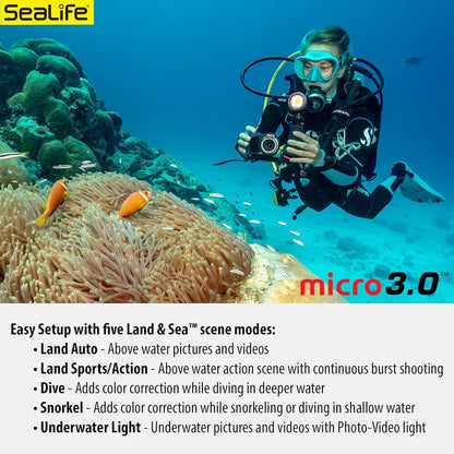 SeaLife Micro 3.0 Pro 3000 Underwater Camera & Light Set for Photography & Video (Used, No Retail Box)