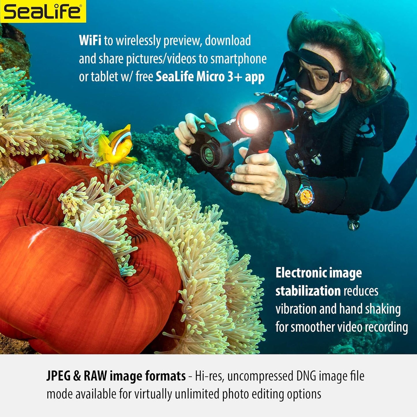 SeaLife Micro 3.0 Pro 3000 Underwater Camera & Light Set for Photography & Video (Used, No Retail Box)