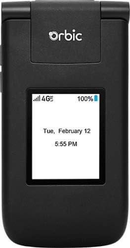 Orbic Journey V Verizon 4G 8GB+1GB LTE Single SIM 2.8" Android Flip Phone, Black (Like New)