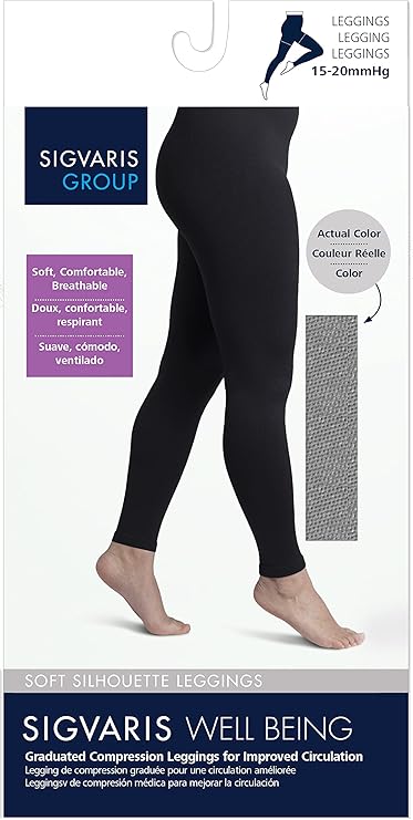 Sigvaris Soft Silhouette Pull-On Solid Compression Leggings - Comfortable (Used)