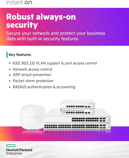 Hewlett Packard Enterprise 24-Port Gigabit Ethernet Switch with 10G SFP+ for PC (New)