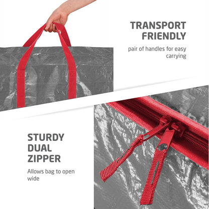 ZOBER Dual Zipper Christmas Tree Storage Bag with 2 Garland Bags, 9 Ft - Gray (New)