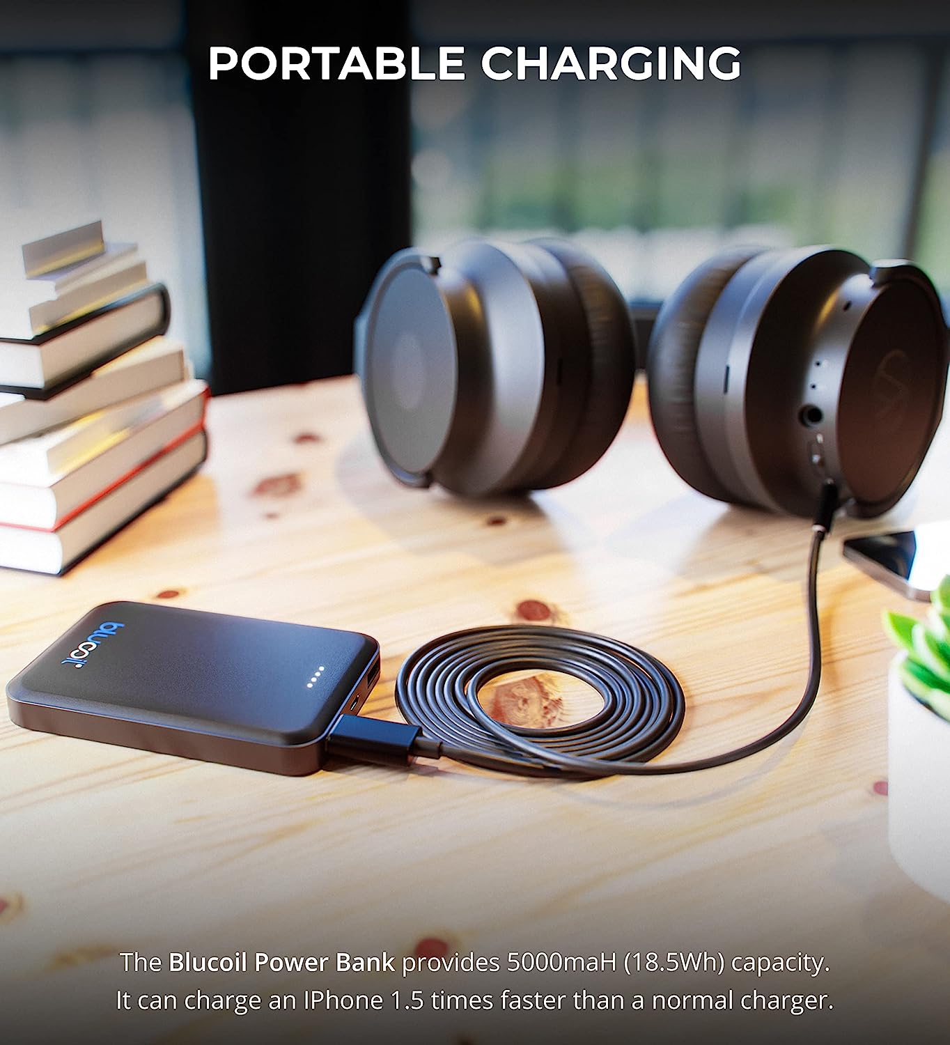 Blucoil 5000mAh Portable Power Bank (New)