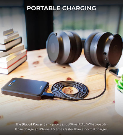 Blucoil 5000mAh Portable Power Bank (New)