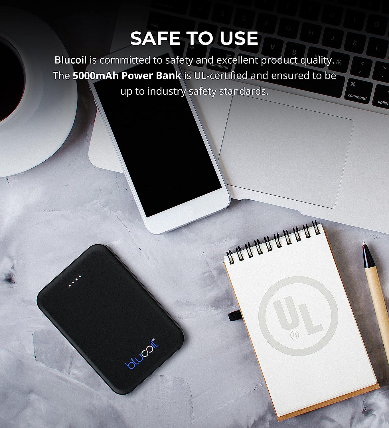 Blucoil 5000mAh Portable Power Bank (New)