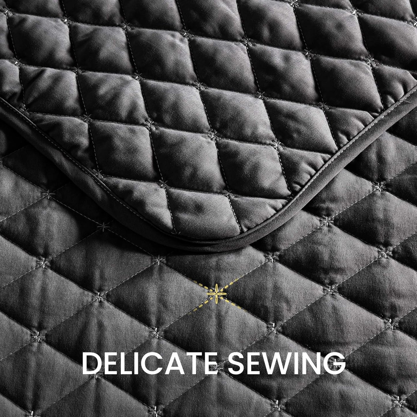 Sleep Zone Solid Durable Casual Reversible 3 Pieces Quilt Set with 1 Pillow Sham (Like New, Damaged Retail Box)
