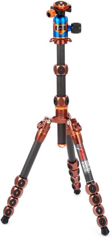 3 Legged Thing Ray Waterproof Carbon Fiber Travel Adjustable Camera Tripod Kit (Used)