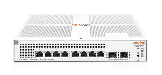 Aruba 1930 Instant On 8-Port PoE Gb Ethernet 8xGE, 2X 1G SFP & L2+ Smart Switch (Like New)