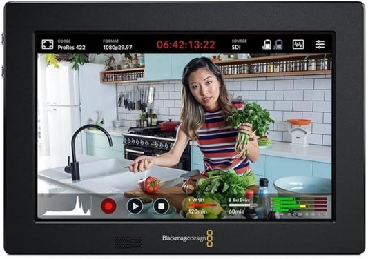 Blackmagic Design 4-Channels 3G HDMI 7" Video Monitor, 256 GB Hard-Drive, Black (Used)