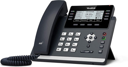 Yealink SIP-T43U 3.7" IP Phone w/12 VoIP Accounts & Dual-Port GB Ethernet, Black (Like New)