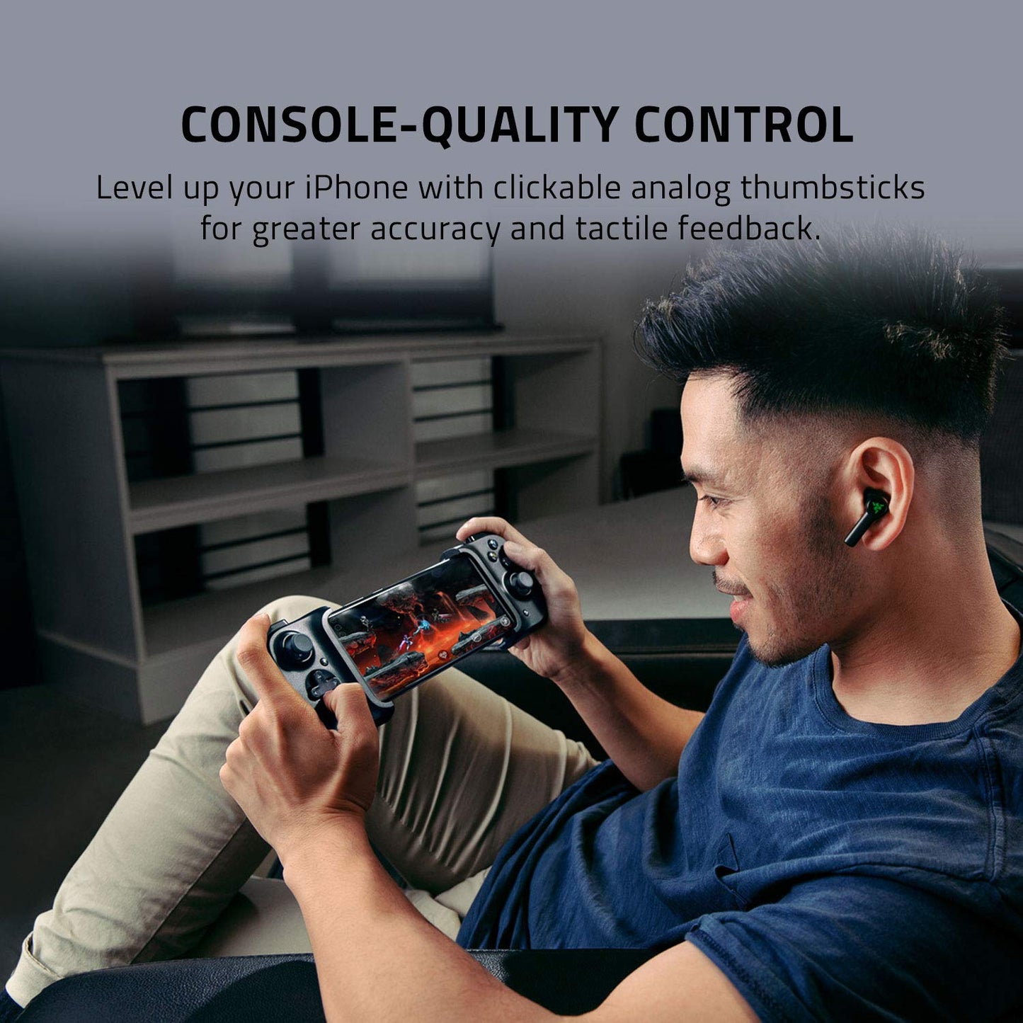 Razer RZ06-03360100-R3U1 Kishi Mobile Game Controller / Gamepad for iPhone iOS- (Used, No Retail Box)