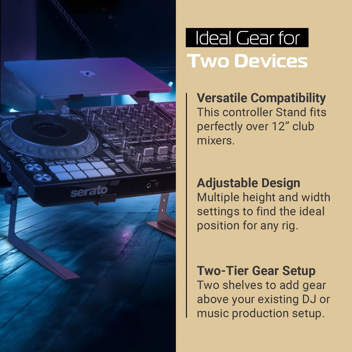 Headliner HL20003 Covina DJ Controller Strong and durable Stand - Black (Used, No Retail Box)