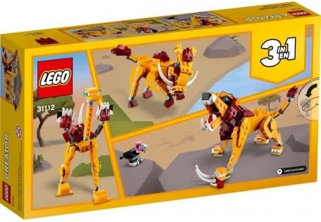LEGO 31112 Creator 3 in 1 Wild Lion, Ostrich & Warthog – 224 pcs Ages 7+ (New, Damaged Retail Box)