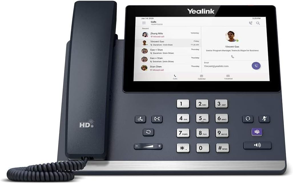 Yealink MP56 Digital Single Keypad Bluetooth & Wi-Fi IP Phone - Silver, Black (Used)