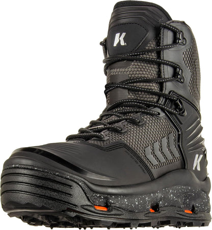 Korkers Mens Felt & Vibram Soles Fishing Boots, Ankle-High, Interchangeable Sole (Used)