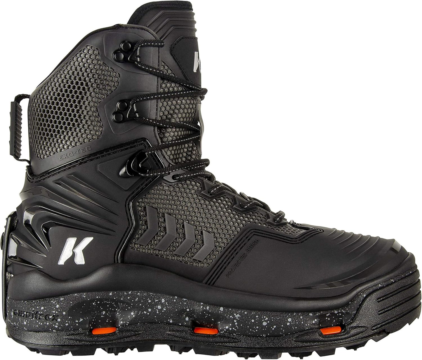 Korkers Mens Felt & Vibram Soles Fishing Boots, Ankle-High, Interchangeable Sole (Used)