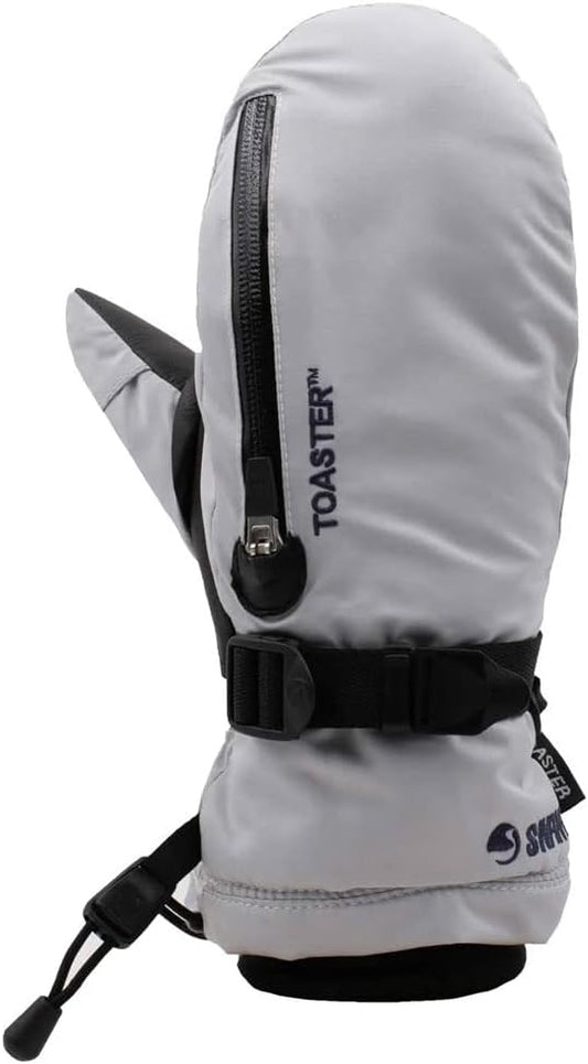 Swany Women's Arctic Mittens, Snowproof & Cozy, Waterproof -  Light Grey, Medium (Like New)