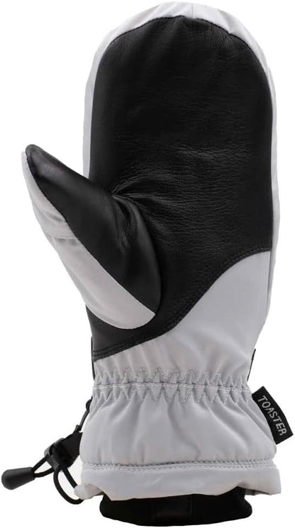 Swany Women's Arctic Mittens, Snowproof & Cozy, Waterproof -  Light Grey, Medium (Like New)