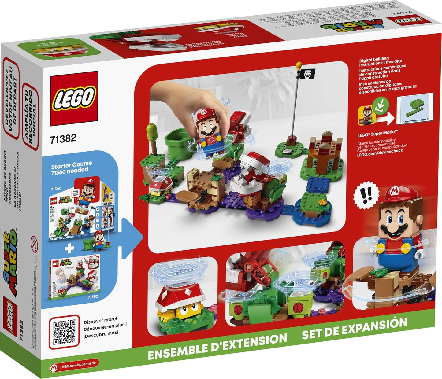 LEGO Super Mario Piranha Plant Puzzling Building Kit, 267 Pieces - Multicolor (Like New)