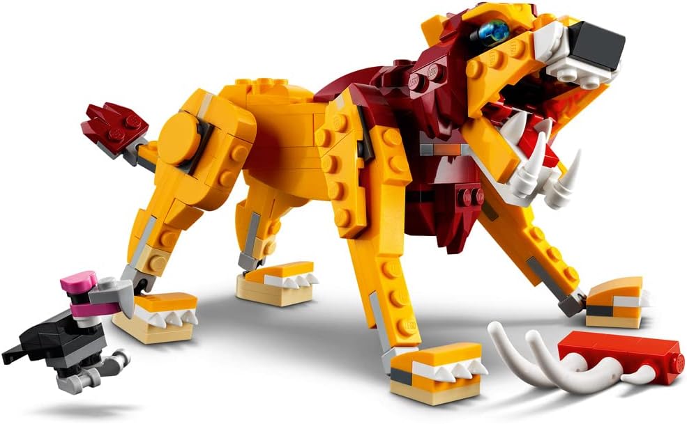 LEGO Creator 2021 3in1 Wild Lion 31112 Building Kit, 224 Pieces Animal Toy Set (Like New)