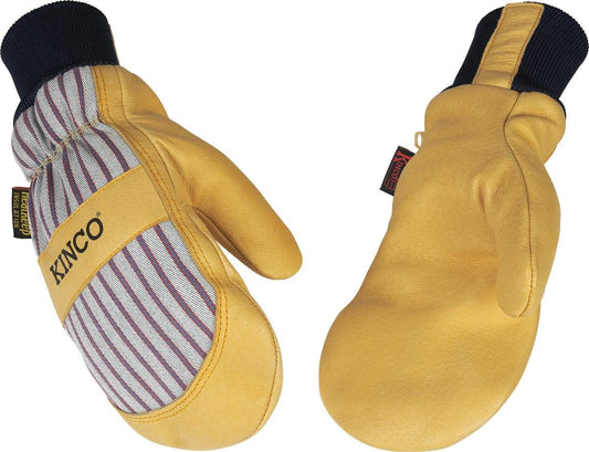 Kinco 1927KWT-L Premium Leather Work & Ski Gloves for Adults, Golden, L (1 Pack) (Like New)