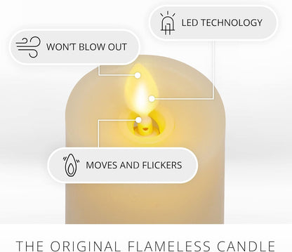 Luminara Classic Slim Flameless Cordless Indoor LED Candle for Home Decor, 3-V (Like New)