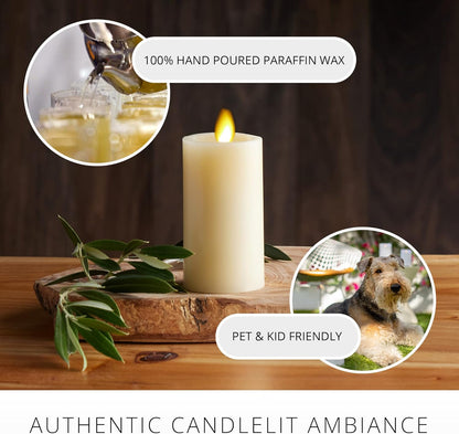 Luminara Classic Slim Flameless Cordless Indoor LED Candle for Home Decor, 3-V (Like New)