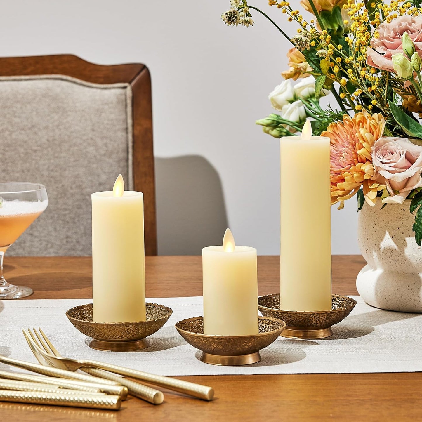 Luminara Classic Slim Flameless Cordless Indoor LED Candle for Home Decor, 3-V (Like New)