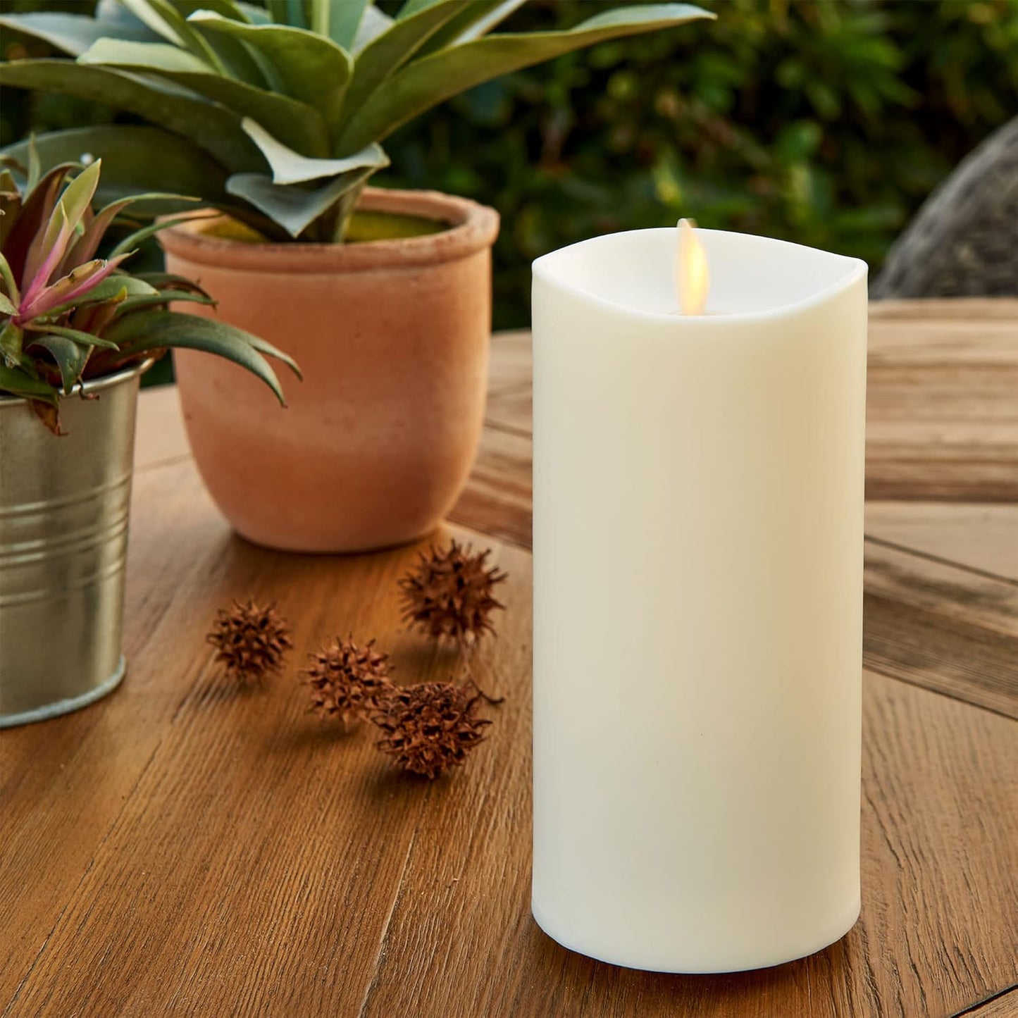 Luminara Realistic Artificial Moving Flame Pillar Candle, Battery Operated (Like New)