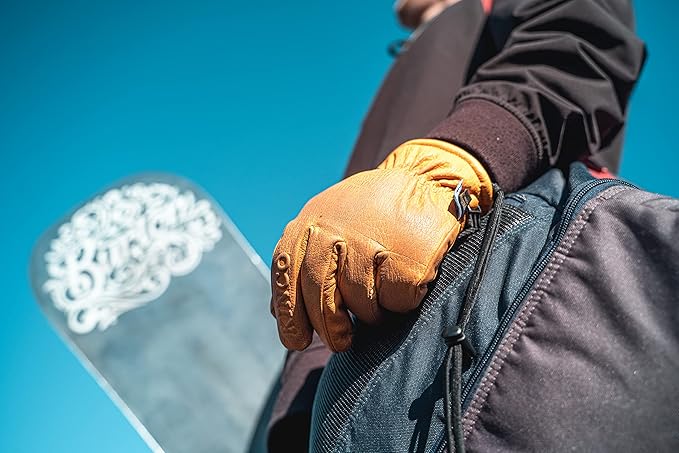 Kinco Premium Comfort Waterproof Leather Ski Gloves, Knit Cuff, Large(Pack of 1) (Like New)