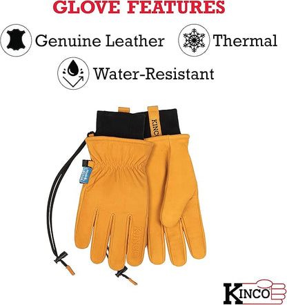 Kinco Premium Comfort Waterproof Leather Ski Gloves, Knit Cuff, Medium - 1 Pack (Used)