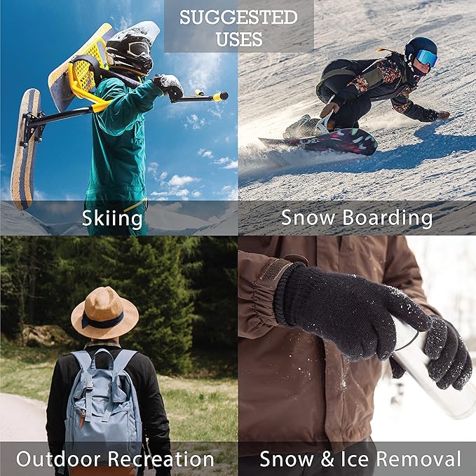 Kinco Premium Comfort Waterproof Leather Ski Gloves, Knit Cuff, Medium - 1 Pack (Used)