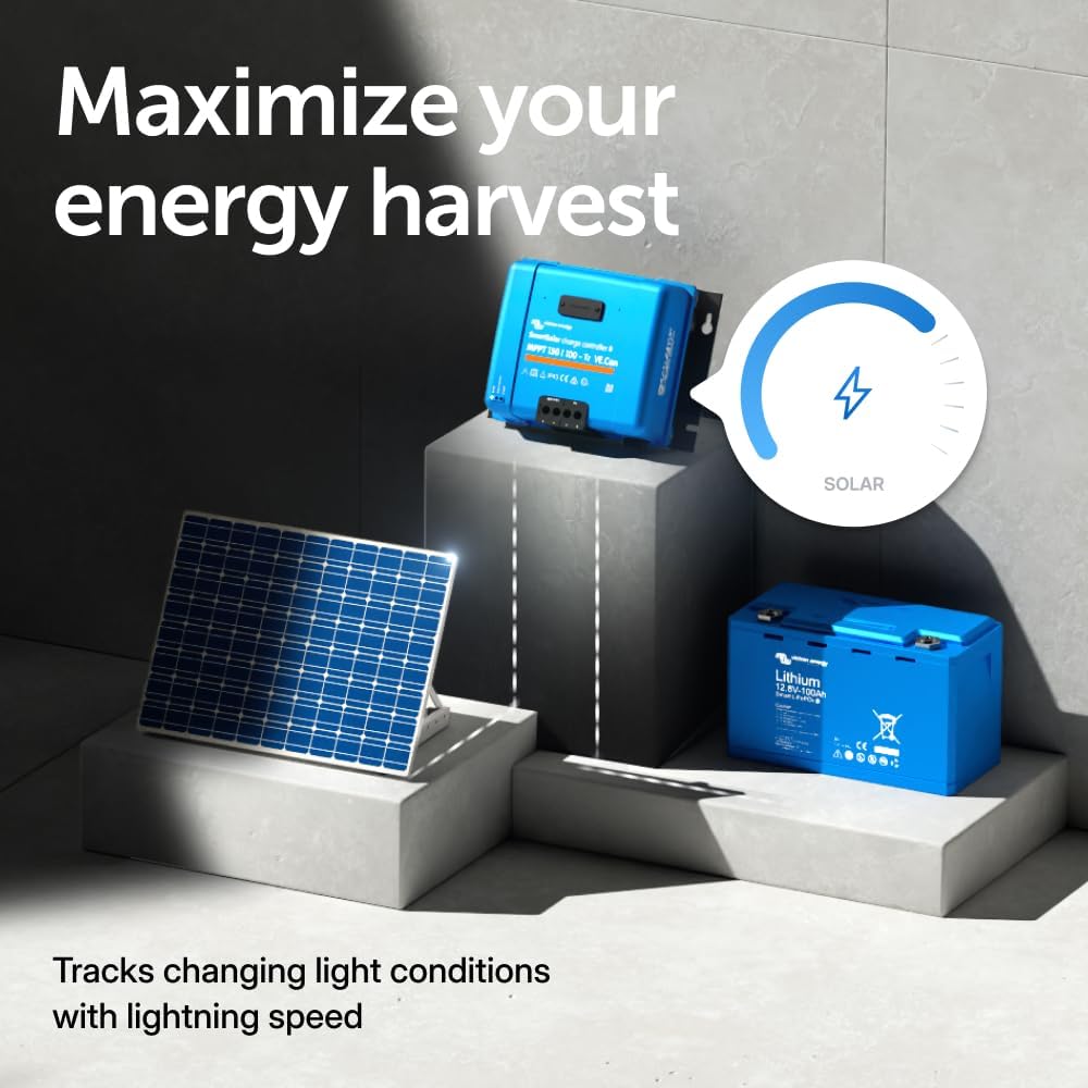 Victron Energy MPPT Tr VE Charge Controllers for Solar Panels, 150 Volts - Blue (Used, No Retail Box)