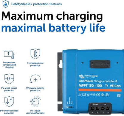 Victron Energy MPPT Tr VE Charge Controllers for Solar Panels, 150 Volts - Blue (Used, No Retail Box)
