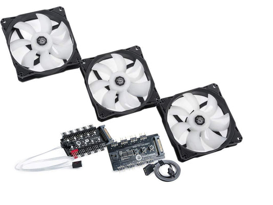 Bitspower BPTA-FX1812NT-3 5 Volts Touchaqua Notos 120 Digital RGB Fan, 3Pcs (Like New)