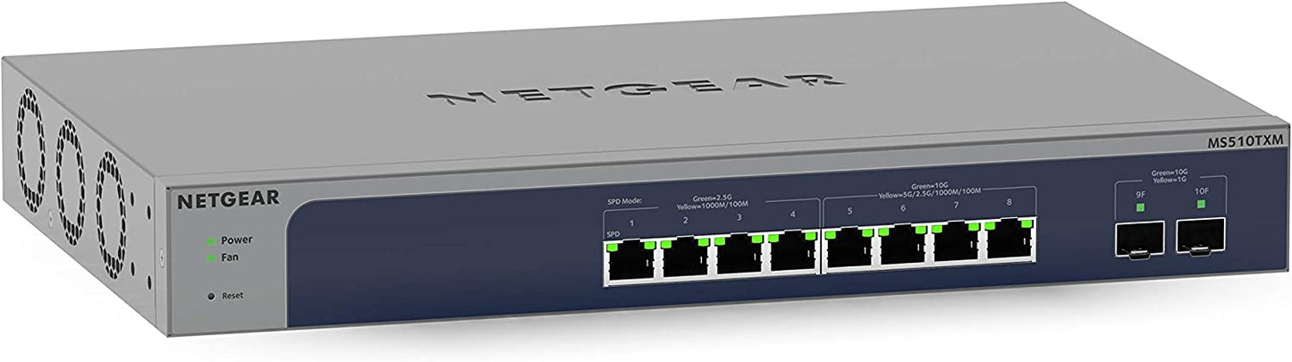 Netgear MS510TXM-100NAS Managed 10-Port 10G Multi-GB Ethernet Smart Switch (Like New)