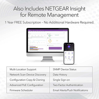 Netgear MS510TXM-100NAS Managed 10-Port 10G Multi-GB Ethernet Smart Switch (Like New)