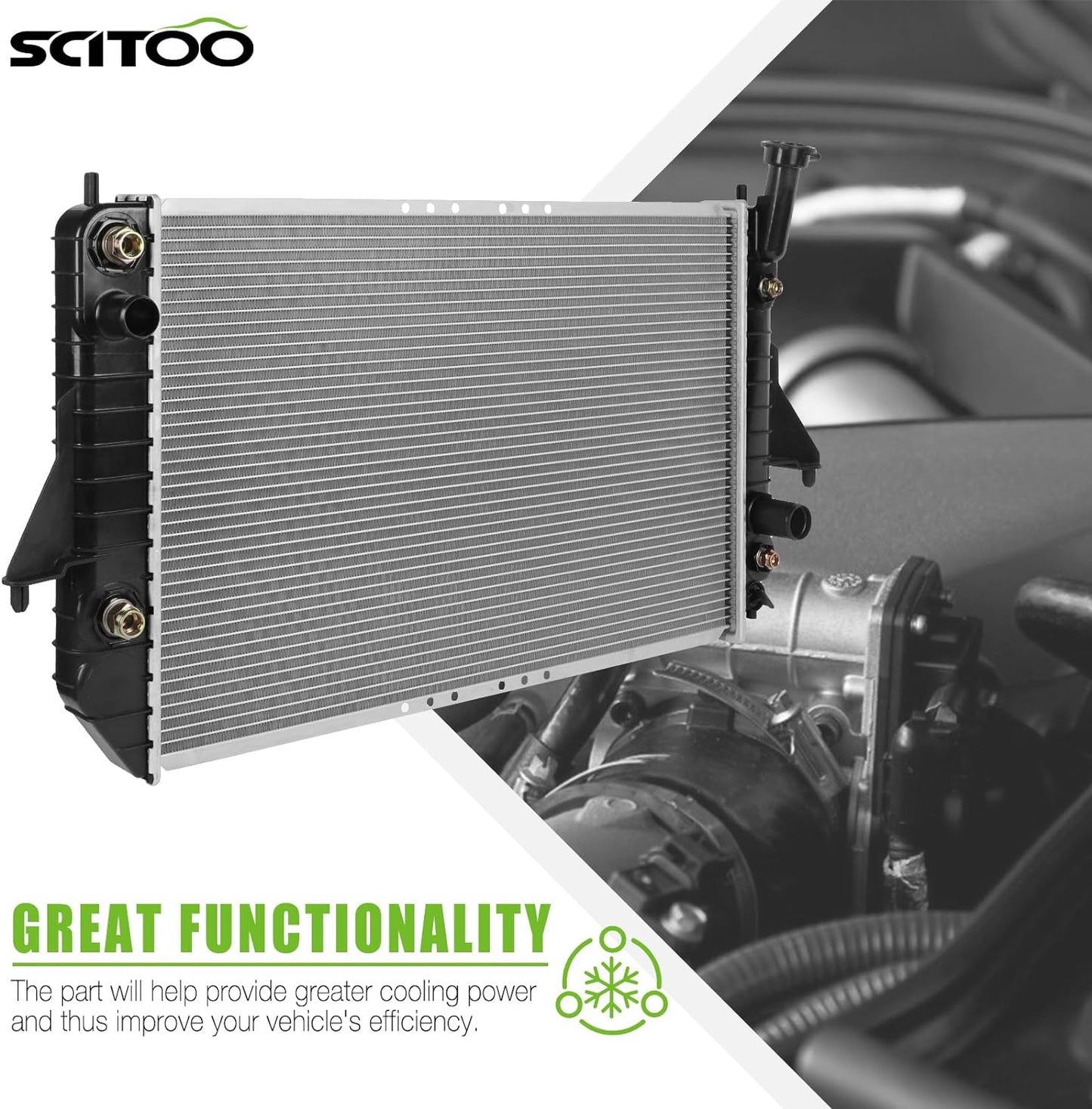Scitoo 125826-5206-1350296611 Radiator for 96-05 Chevrolet, 96-05 Astro 4.3L (Used)