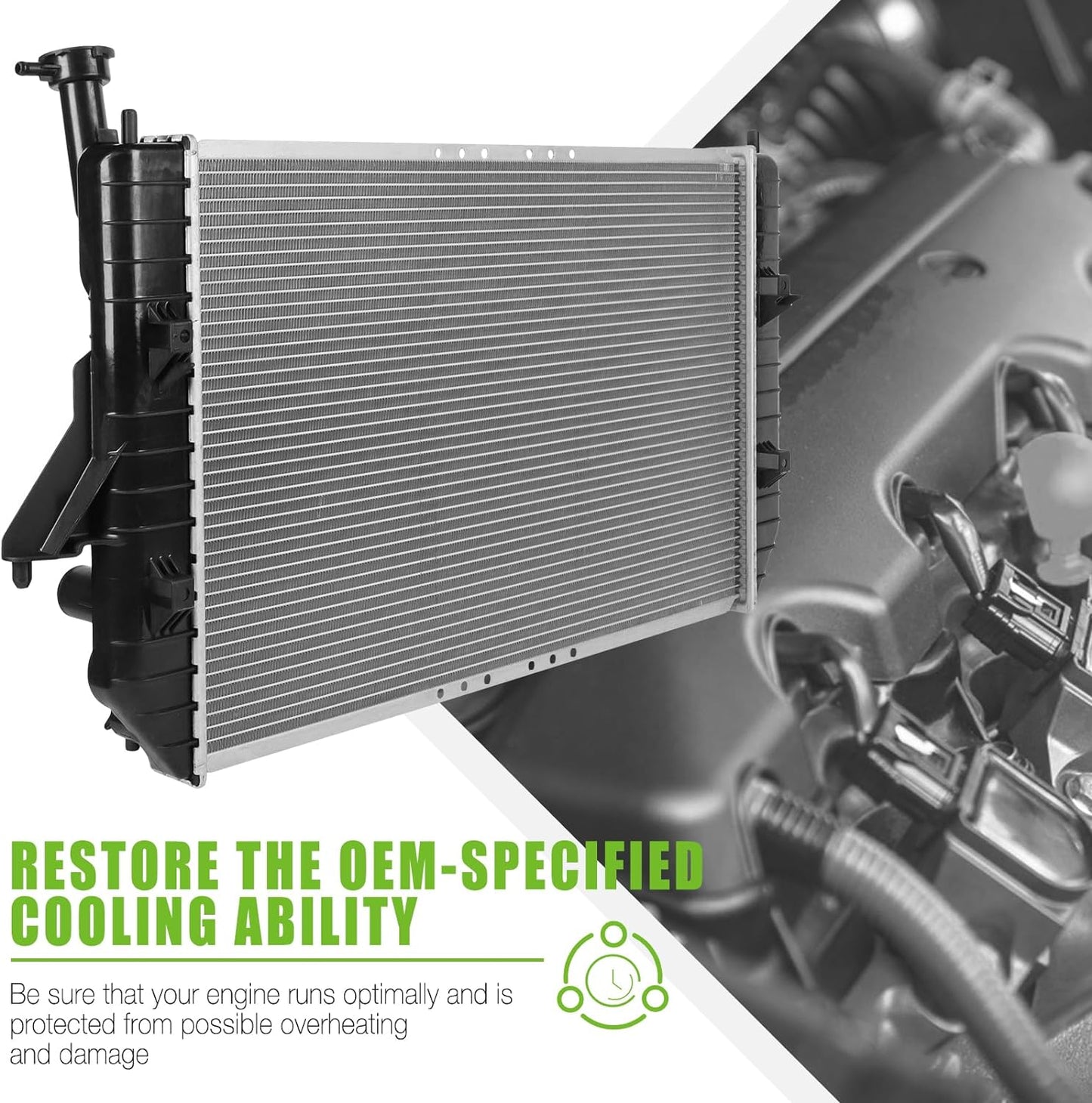 Scitoo 125826-5206-1350296611 Radiator for 96-05 Chevrolet, 96-05 Astro 4.3L (Used)