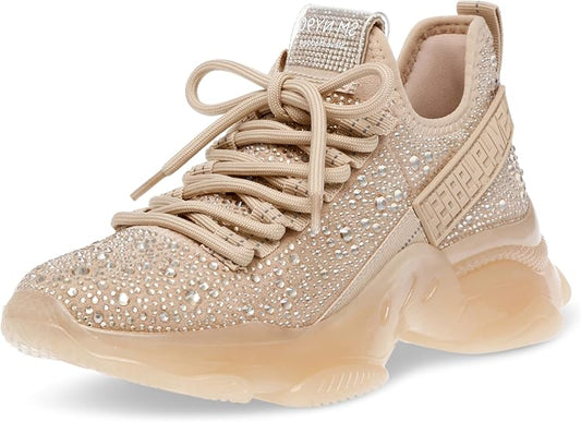 Steve Madden BMaxima Rubber Fashion Sneakers For Women, Blush Multi - Size 8.5 (Like New, No Retail Box)