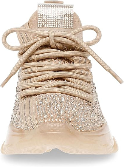 Steve Madden BMaxima Rubber Fashion Sneakers For Women, Blush Multi - Size 8.5 (Like New, No Retail Box)