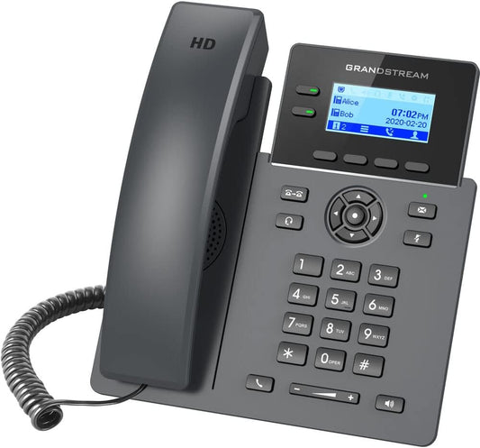 Grandstream 4 SIP Dual-port Ethernet Digital IP Phone w/ 2.4" LCD Display, Black (Like New)