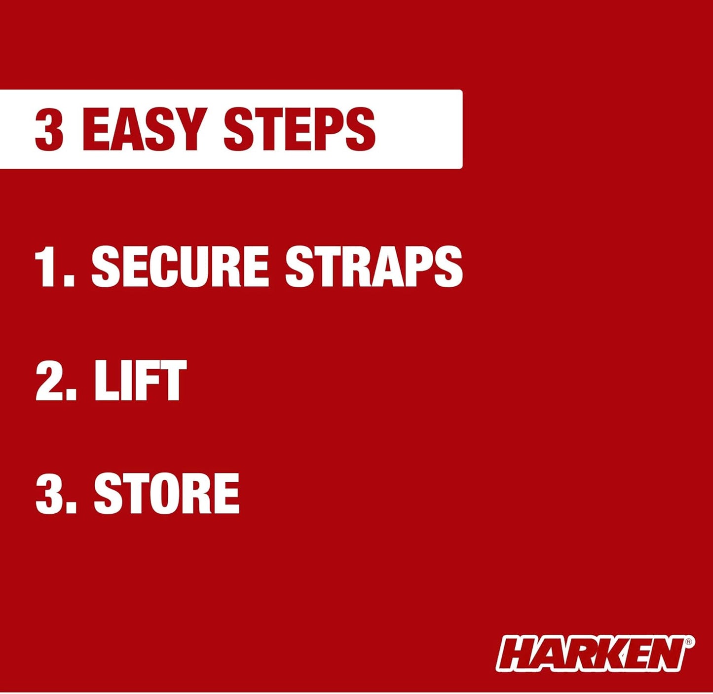 HARKEN Kayak Overhead Garage Storage Hoist, Self-Leveling, Safe Anti-Drop System (Used, No Retail Box)